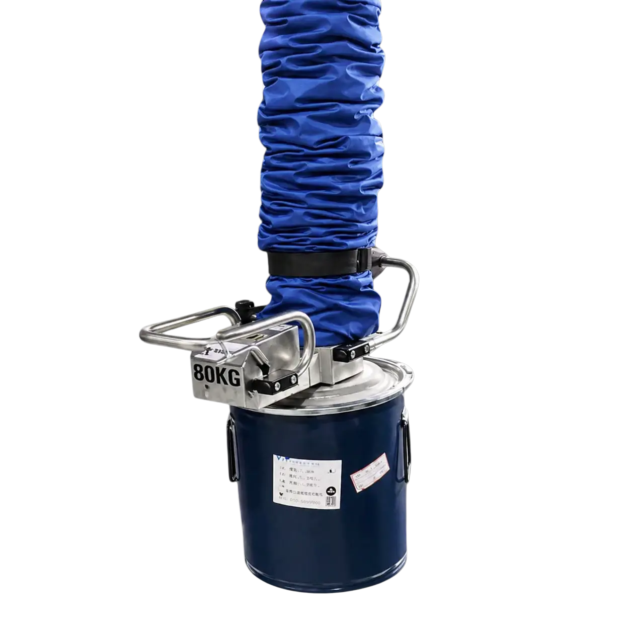 Top suction vacuum drum lifter for sealed drums and fast barrel pick-and-place cycles